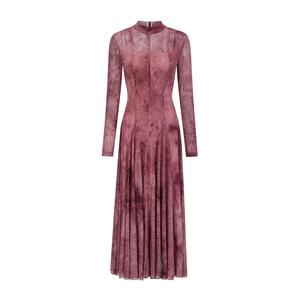 <span class=keywords><strong>Abito</strong></span> <span class=keywords><strong>Lungo</strong></span> XXL Primavera 2026 da Sera per Donna con Collo Alto Vintage Stampa Floreale Manica Lunga Sexy <span class=keywords><strong>in</strong></span> <span class=keywords><strong>Tulle</strong></span> e Rete Maxi <span class=keywords><strong>Abito</strong></span> Rosa <span class=keywords><strong>Nero</strong></span> - Product Image 1