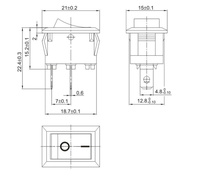 Interrupteur à bascule Qi Jia KCD1-A 10A 250V SPST ON-OFF IP40 PA66 étanche avec connecteurs à souder pour appareils électroménagers et équipements industriels