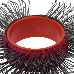 <span class=keywords><strong>Brosse</strong></span> <span class=keywords><strong>métallique</strong></span> électrique industrielle pneumatique pour le décapage de la rouille, roue à fil d'acier pour le nettoyage et le traitement de surface, OEM 108MM - Product Image 4