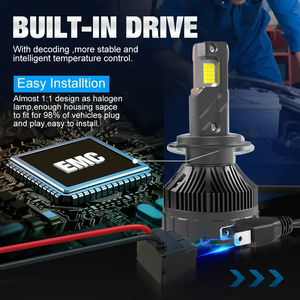 Phares LED de voiture 150W 15000 Lumens H4 9005 9006 à quatre tubes en cuivre H8 H7, accessoires auto 12V 24V - Product Image 2