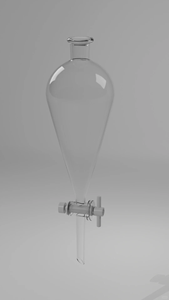 Vidraria forma cilíndrica pêra graduação funil separação separador em forma de pêra - Product Image 2