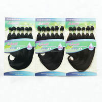 Lot de 6 extensions de cheveux synthétiques lisses et soyeux, ombrés, bouclés, effet Yaki, en fibres haute température, pour tissage, vente en gros, effet naturel