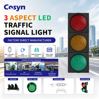 Système de signalisation routière LED intelligent à haute luminosité avec contrôleur, lentille transparente RYG de 200 mm et 300 mm, conforme aux normes CE et RoHS