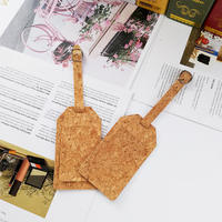 Ensemble porte-passeport et étiquettes de bagages en liège naturel personnalisables et écologiques Sunrise, étui durable pour cartes de voyage