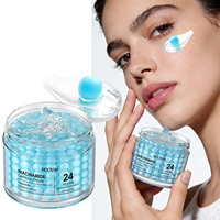 Crème en capsules végétaliennes pour tous types de peau, à usage diurne, avec logo client, acide hyaluronique et peptides, pour réduire les rides, l'âge, les taches brunes