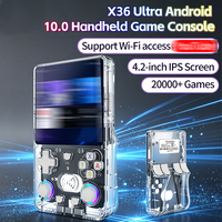 X36 Ultra Android掌上游戏机 4.2 英寸 IPS 屏幕复古便携式游戏机 内置 20000+ 游戏 支持 WiFi YUB/TK