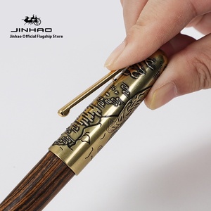 Jinhao 9056 Füll federhalter Tiger Roar Dragon Snarl Design 0,5mm Schreib breite aus Ebenholz Gold Spitze für Studenten Geschenk box - Product Image 4
