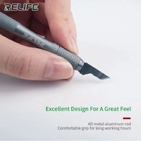 Relife RL-101B 8-en-1 CPU couteau ensemble de qualité industrielle pour l'entretien du téléphone carte mère IC réparation avec colle Scalpel lame de sculpture