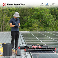 Robot de nettoyage automatique de panneaux solaires, machine de nettoyage de panneaux solaires résidentiels, robot de type chenille pour le nettoyage à sec et à humide