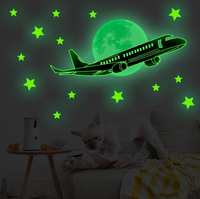 Autocollant mural décoratif personnalisé lumineux plat ou 3D brille dans le noir étoiles brille dans le noir autocollant