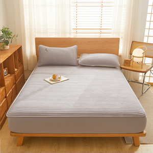 Rắn màu polyester được trang bị tấm thiết lập bao gồm gối và chống vết chống trượt sợi nhỏ nệm bảo vệ - Product Image 6