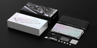 Teclado Mecánico GravaStar Mercury K1 Lite 75% Tri-Modo con Junta Transparente, Intercambiable en Caliente, 4000mAh RGB para Juegos de PC