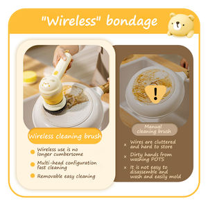 Spazzola per pulizia elettrica multifunzione 5 in 1 con spazzola elettrica per piatti magici - Product Image 4