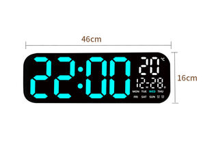 디지털 탁상 알람 시계 벽걸이 시계 온도 표시 주간 달력 디지털 책상 알람 시계 타이머 포함 - Product Image 6