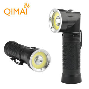 Lampe de travail Qimai T6 Cob Led, lampe torche à rotation à 90 degrés, mise au point réglable, lumière d'avertissement rouge pour inspection d'urgence - Product Image 1