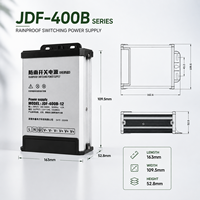 Alimentation LED AC/DC 400W 12V 33A à sortie unique, étanche IP65, transformateur d'alimentation à découpage pour bande LED extérieure