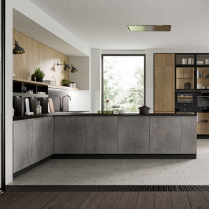 Unidades de muebles de cocina para el hogar de diseño Simple moderno, gabinete de cocina de partículas, fregadero, grifo, bisagra, cesta de cajón para apartamento - Product Image 2