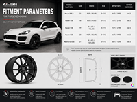 Rines Monoblock ZL Premium Nuevos Compatibles con Macan 95B GTS Turbo de 18-21 Pulgadas, Aleación de Aluminio Forjado, Cóncavos Profundos