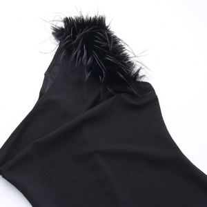 <span class=keywords><strong>Vestido</strong></span> de Noche Maxi Elegante y Sexy con Diseño de <span class=keywords><strong>Plumas</strong></span>, Estilo Sirena, Irregular, de Un Solo Hombro, para Fiesta, Cena, Mujer - Product Image 5