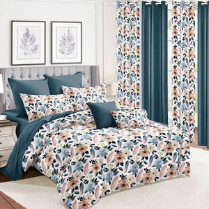 Bộ ga giường rèm cửa in kỹ thuật số <span class=keywords><strong>3D</strong></span> giá sỉ rẻ - Product Image 5