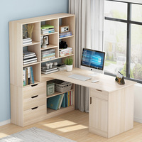 Bureau d'angle de maison Bibliothèque Combinaison intégrée Bureau d'étude simple pour étudiants