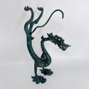 Artisanat en métal de <span class=keywords><strong>statue</strong></span> de dragon en bronze fait à la main avec signification propice pour le jardin de bureau - Product Image 3