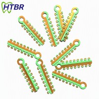 Ligatures élastiques orthodontiques dentaires à section plate, anneaux en O, accessoires pour appareils dentaires, ligatures bicolores