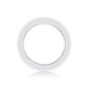 Logotipo personalizado de moda S925 plata 4mm VVS1 GRA 5.4ct Moissanite anillo de banda cerrada para Mujeres Hombres joyería de promesa de eternidad - Product Image 5