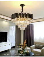Magnifique Lustre d'Hôtel en Cristal Doré, Suspension de Luxe, Lampe Pendentif Décorative
