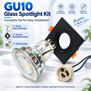 GU10 ไฟสปอตไลท์หลอดไฟ LED 5W แก้ว AC 230V 500-550LM หรี่แสงได้ ไม่กระพริบ 60 องศามุมลำแสง 16 ชิ้น SMD 2835 - Product Image 2