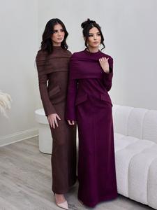 Robe longue Mexizo au design contemporain, style Abaya, vêtements islamiques modestes pour femmes musulmanes - Product Image 2
