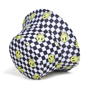 Hip Hop soleil casquettes extérieures femmes hommes <span class=keywords><strong>Bob</strong></span> casquette Gorras pliable dessin animé <span class=keywords><strong>jaune</strong></span> visage Plaid Panama pêcheur chapeaux sourire visage seau chapeau - Product Image 5