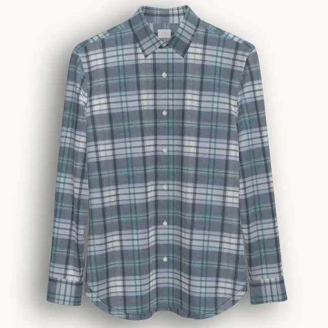 Anpassung 55 Baumwolle 45 Leinenstoff Dobby Textured Plain oder Check Woven Fabric für Shirts