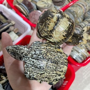 Venta al por mayor: Novedad - Cristal curativo artesanal de <span class=keywords><strong>jaspe</strong></span> con forma de <span class=keywords><strong>tortuga</strong></span> fósil nacional tallada, ideal para decoración. - Product Image 2