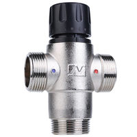 Vanne thermostatique d'ingénierie DN32, vanne de mélange thermostatique à grand débit, vanne de contrôle pour tuyau de chauffage au sol de 6 points de diamètre