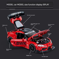 Modèle de voiture en alliage moulé sous pression 1:22 Supra 3000GT avec son et lumière, jouet de voiture en métal à rétrofriction