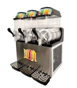 Mesin lumpur komersial otomatis dengan 3 tangki mesin es es krim mesin lumpur minuman beku industri