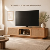 Lemari TV yang Digunakan oleh Manusia dan Hewan Peliharaan, dengan Rumah Hewan Peliharaan Terintegrasi, Desain Personal dan Desain Tidak Biasa