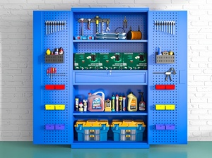 All-OneTech Casier de rangement pour outils en acier à usage intensif Creative Rimless Edge-Free Design Sleek No-Frame Cabinet réglable - Product Image 5