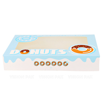 Boîte d'emballage personnalisée pour donuts, desserts, gâteaux, sushis, mochis, produits en papier, avec fenêtre et design gaufré, pour chewing-gum