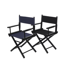 Chaise de réalisateur pliante en bois massif de qualité supérieure imperméable Durable chaise de jardin intérieure/extérieure dossier de siège en toile noire moderne