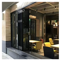 Puertas y Ventanas Plegables Fijas de Vidrio Doble, Modernas, Verticales, de Aleación de Aluminio, Insonorizadas, de Tamaño Personalizado, para Uso Exterior