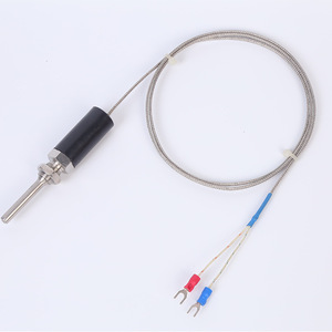 Wrnt-03/10 <b>Temperature</b> Sensor K Type Pt100 Stainless Steel Threaded M12x1 Wire Leads - Product Image 2