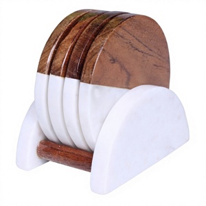 Bandeja Cuadrada Victoriana de Madera de Acacia Ecológica para Bebidas, Café, Té, Cerveza, con Logotipo Personalizado Ata International - Product Image 1