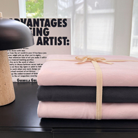 Ensemble de literie réversible rose et gris |   Ensemble de literie 4 pièces en coton lavé doux