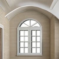 Fenêtres modernes à double vitrage Cadre en alliage d'aluminium Acier insonorisé à battant arqué Design français Persienne pivotante