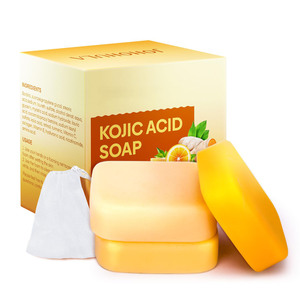 Barre de savon dissolvant de taches sombres à l'acide kojique à usage quotidien parfum curcuma visage nettoyage du corps savon blanchissant avec vitamine rétinol - Product Image 1