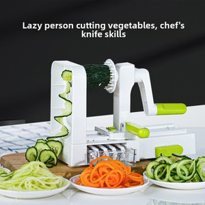 Multi-Functional Stainless Steel and Plastic Hand-Cranked Shredder Grater Portable Kitchen Vegetable Cutter Wholesale - Product Image 2
