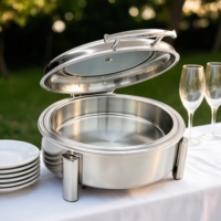 Ensemble de réchauds à alcool 6L, chauffe-plats en acier inoxydable pour restaurant et hôtel, matériel de restauration professionnel