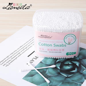 Hisopos de Algodón Lamela, 400 Unidades, Doble Cabeza, Punta Redonda, Multiusos para Maquillaje y Cuidado de la Piel - Product Image 1